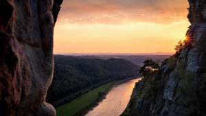 Sonnenuntergang auf der Basteibrücke